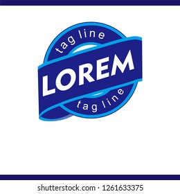 text badge logo template