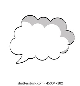 text balloon carton comic icon, vector illustration