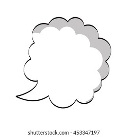 text balloon carton comic icon, vector illustration