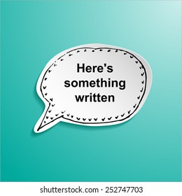 Text balloon hand-drawn