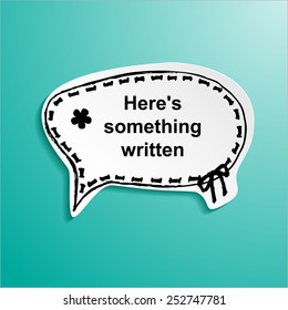 Text balloon hand-drawn