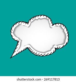 Text balloon hand-drawn