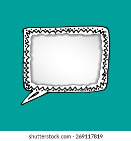 Text balloon hand-drawn
