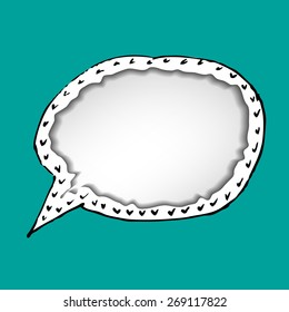 Text balloon hand-drawn