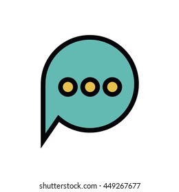 text balloon isolated icon design