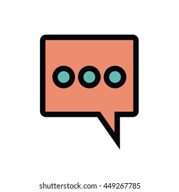 text balloon isolated icon design