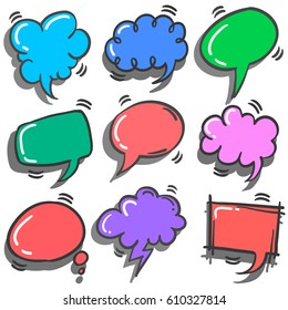Text balloon style vector illustration