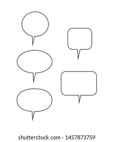 text balloons, illustration of white background vector
