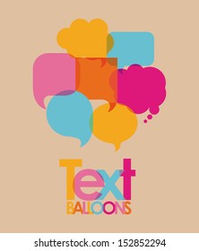 text balloons over pink background  vector illustration