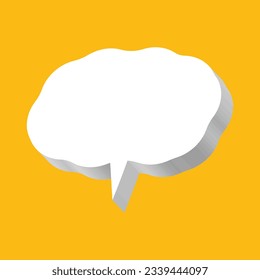 Text Balloons white yellow with Soft Conversational Effects Suitable for Comics and Advertisements Editable Free Vector Image