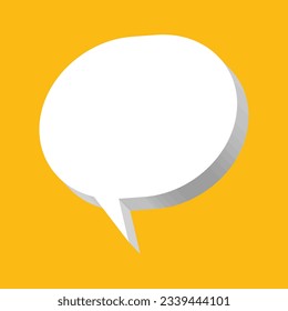 Text Balloons white yellow with Soft Conversational Effects Suitable for Comics and Advertisements Editable Free Vector Image