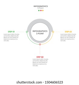 
Text banner 3 dot color infographic with Vector illustration circle