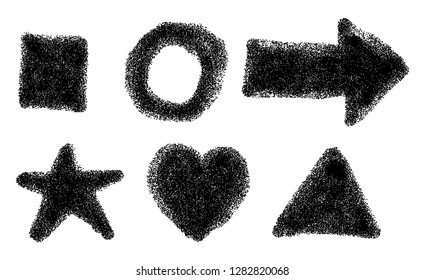 Text banners, speech bubbles for your message. Grunge spot. Banner from the sprayed dots. Halftone spot. Dirty artistic design elements. Vector illustration