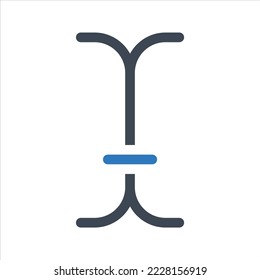 Text bar icon. Vector and glyph