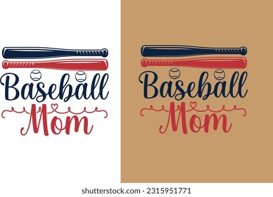 text: baseball mom. "Show your love for baseball and support your little slugger with this Baseball Mom T-Shirt! Stylish design for the ultimate team spirit. ⚾️👩‍👦 #BaseballMom"