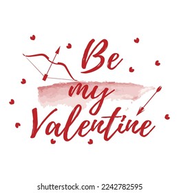 Text BE MY VALENTINE on white background