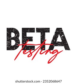 text Beta Testing, vector illustration