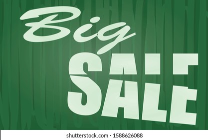 Text big sale on school board. vector illustration