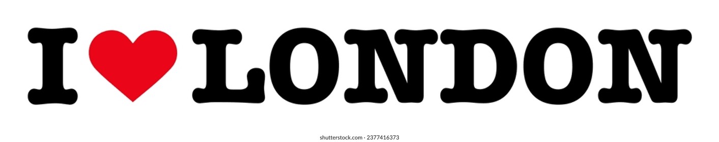 Text Black Red White I Heart Love ♥ London England Vector EPS PNG Clip Art No Transparent Background