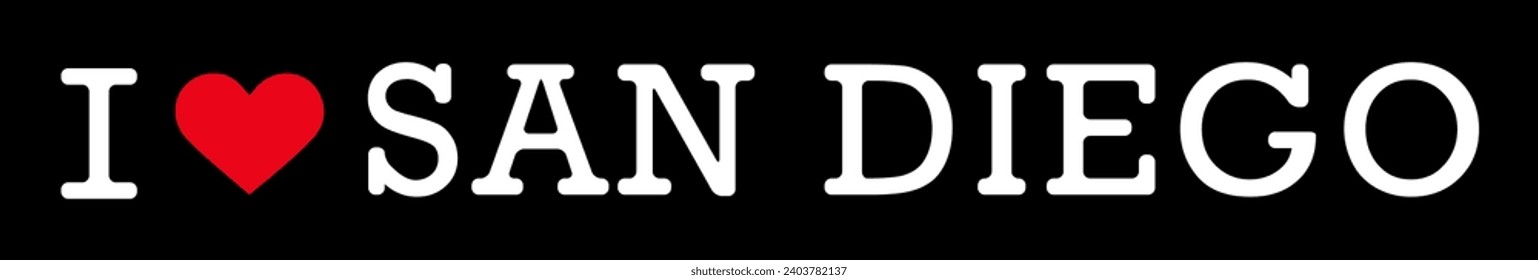 Text Black Red White I Heart Love ♥ SD San Diego America USA Vector EPS PNG Clip Art No Transparent Background