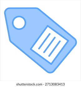 Ilustración vectorial de icono azul de texto