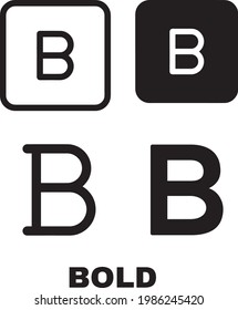 text bold icon . web icon set . icons collection. Simple vector illustration.
