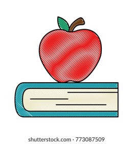 text book with apple