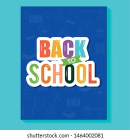text book with back to school in cover