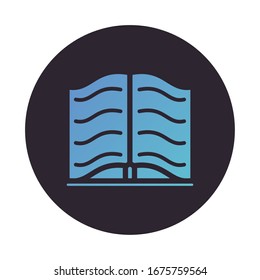 text book block style icon vector illustration design