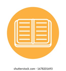text book block style icon vector illustration design