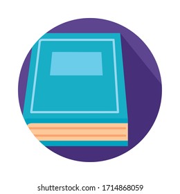 text book block style icon vector illustration design