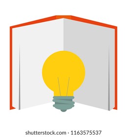 text book with bulb
