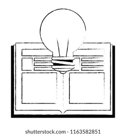 text book with bulb