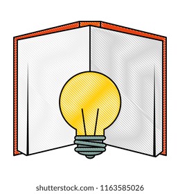 text book with bulb