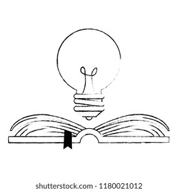 text book with bulb
