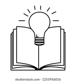 text book with bulb