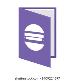 text book with company emblem