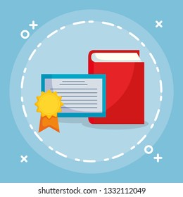 text book and diploma