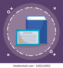text book and diploma