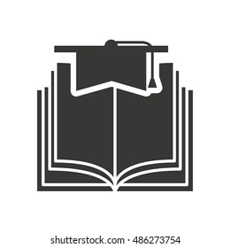 text book with education icon vector illustration design