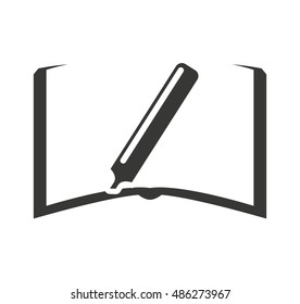 text book with education icon vector illustration design