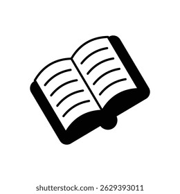 Icono de libro de texto Vector ilustración de stock