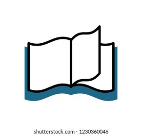 text book isolated icon