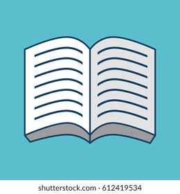 text book isolated icon