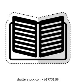 text book isolated icon