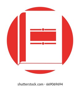 text book isolated icon