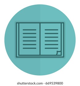 text book isolated icon