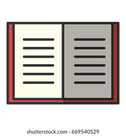 text book isolated icon