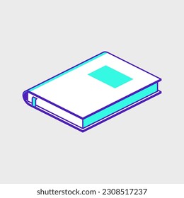 Text book isometric vector illustration