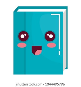 text book kawaii character